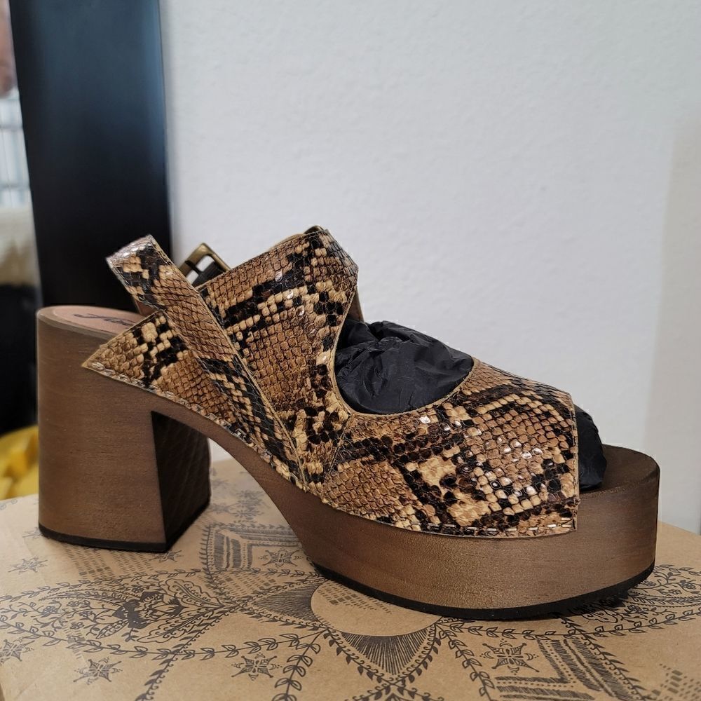 Free people vegan Belems clogs snake tan - Picture 2 of 6